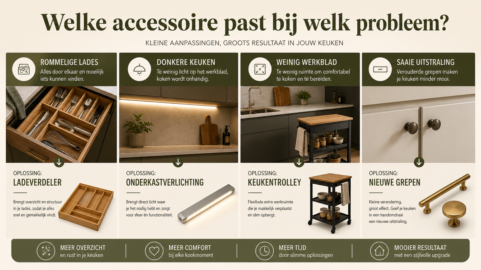 Infographic welke accessoire past bij welk probleem