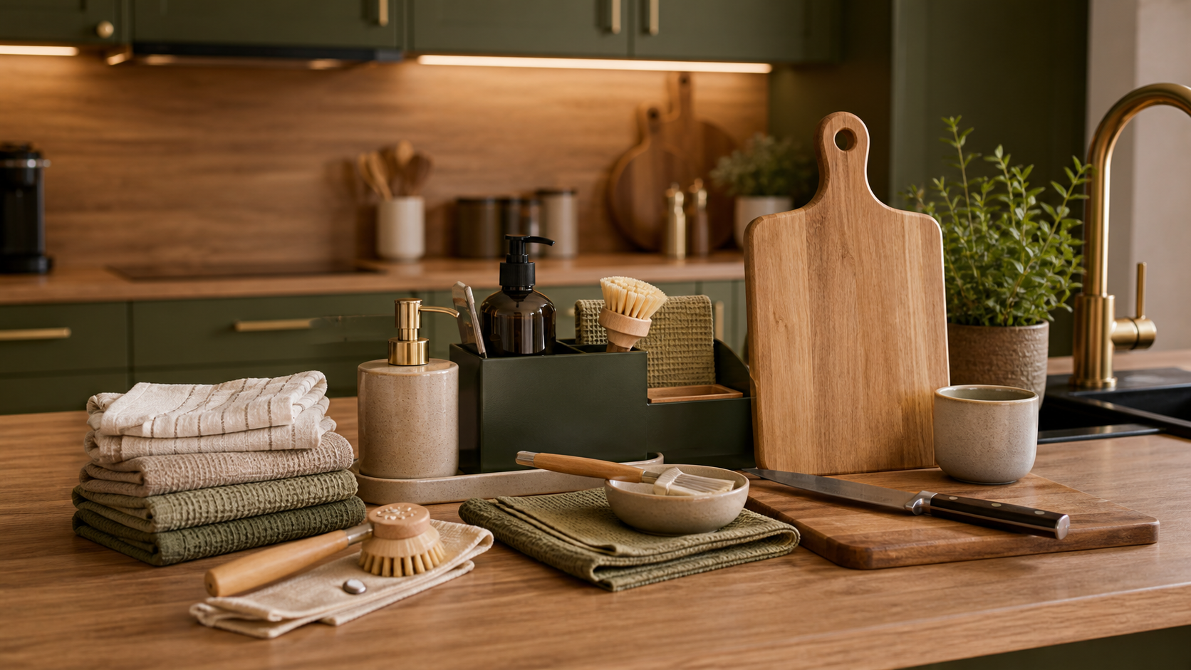 Keukenaccessoires basisset voor een nieuwe woning